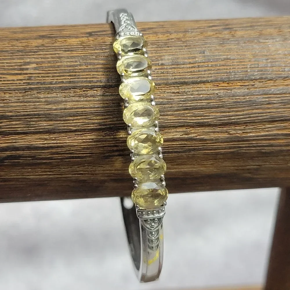 Brazilian Citrine Bangle Bracelet